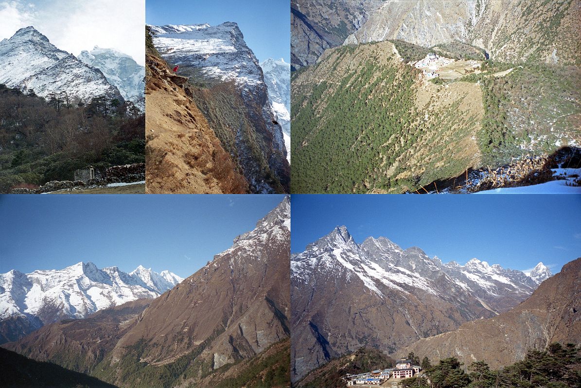 15 Tengboche - View From Hill Behind Tengboche Includes Trail Toward Namche Bazaar With Kongde and Trail Towards Gokyo With Khumbila